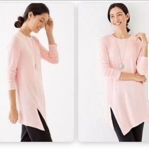 NWT J. Jill Blush Pink Small Long Sleeve Tunic Top Sweater